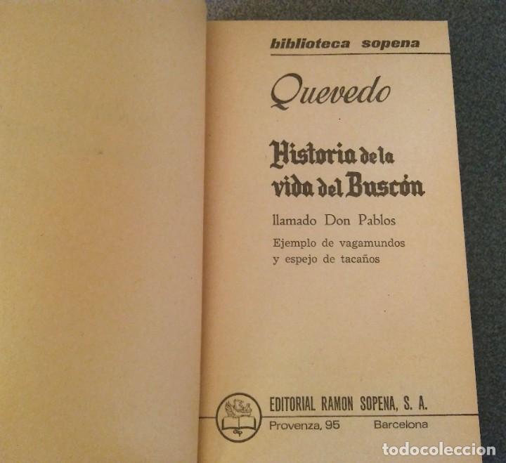 Libros de segunda mano: Historia de la Vida del Busc&oacute;n Francisco de Quevedo - Foto 4
