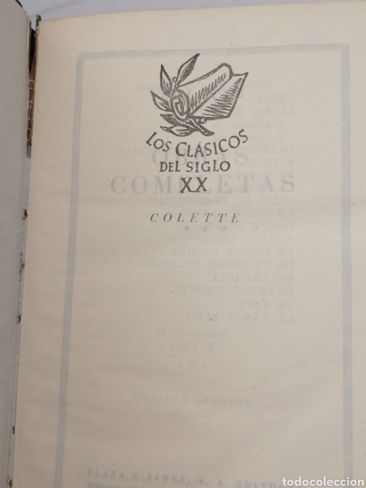Libros de segunda mano: COLETTE. Obras completas III (Primera edici&oacute;n) - Foto 3