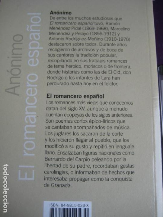 Libros de segunda mano: EL ROMANCERO ESPA&Ntilde;OL - ANONIMO - EL PAIS - CLASICOS ESPA&Ntilde;OLES - Foto 3