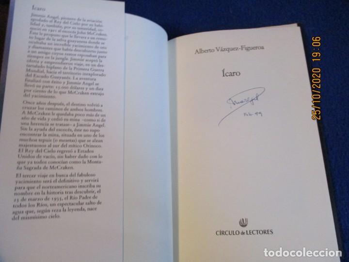 Libros de segunda mano: ICARO Alberto Vazquez Figueroa C&iacute;rculo de Lectores 1998 - Foto 7