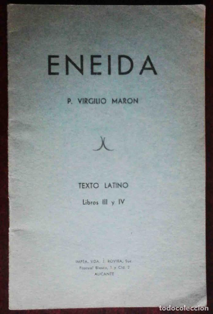 Libros de segunda mano: Eneida (P. Virgilio Matron) Texto latino. Libros III y IV. - Foto 1