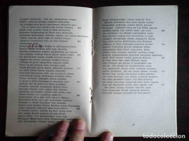 Libros de segunda mano: Eneida (P. Virgilio Matron) Texto latino. Libros III y IV. - Foto 2