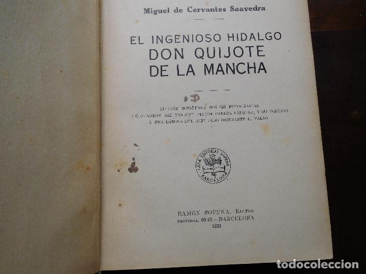 Libros de segunda mano: Libro Don Quijote de la Mancha Editorial Sopena a&ntilde;o 1931 - Foto 7