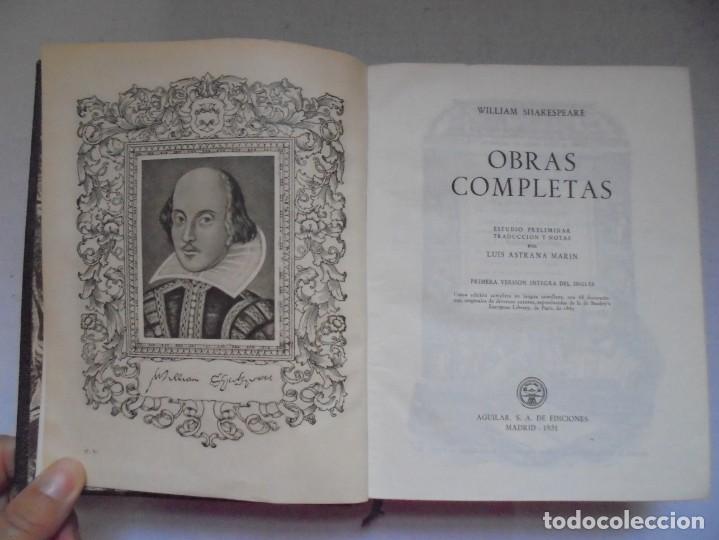 Libros de segunda mano: WILLIAM SHAKESPEARE. OBRAS COMPLETAS. EDITORIAL AGUILAR. 1951 - Foto 8