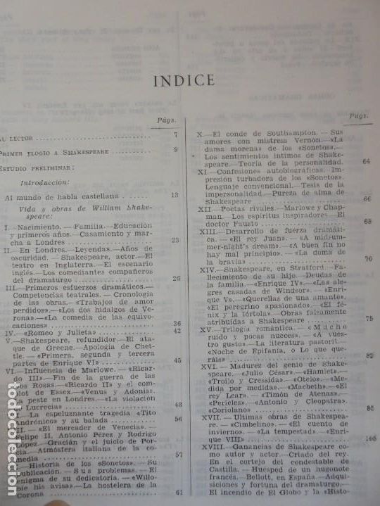 Libros de segunda mano: WILLIAM SHAKESPEARE. OBRAS COMPLETAS. EDITORIAL AGUILAR. 1951 - Foto 14