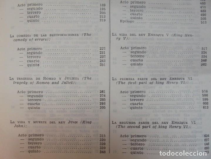 Libros de segunda mano: WILLIAM SHAKESPEARE. OBRAS COMPLETAS. EDITORIAL AGUILAR. 1951 - Foto 16