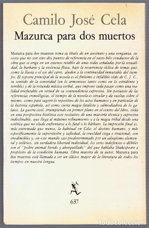 Libros de segunda mano: MAZURCA PARA DOS MUERTOS CAMILO JOS&Eacute; CELA - Foto 2