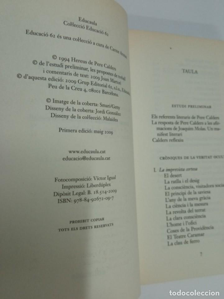 Libros de segunda mano: Cr&ograve;niques de la veritat oculta, Pere Calders. - Foto 2
