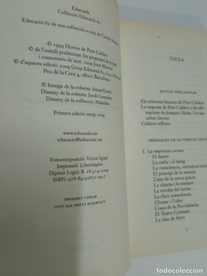 Libros de segunda mano: Cr&ograve;niques de la veritat oculta, Pere Calders. - Foto 3