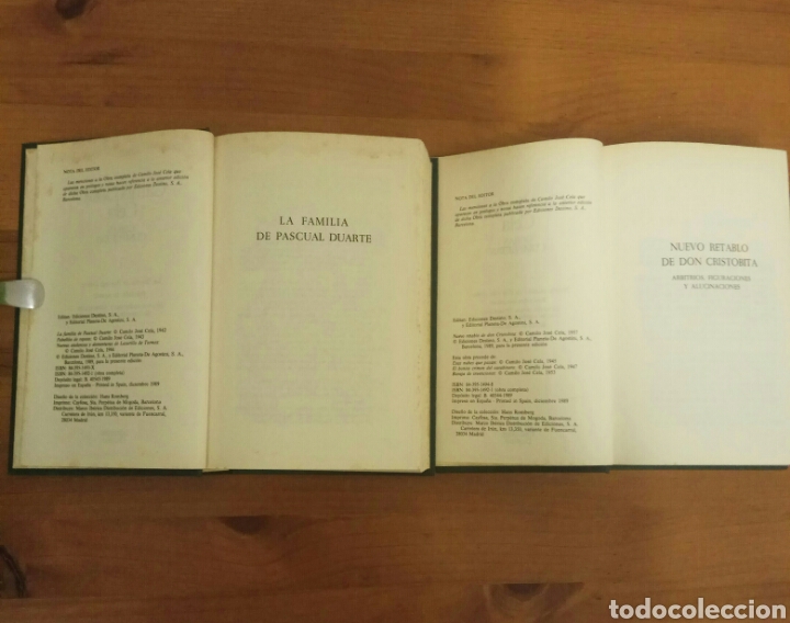 Libros de segunda mano: Obras completas. Camilo Jos&eacute; Cela. Vol&uacute;menes 1 y 2 - Foto 5
