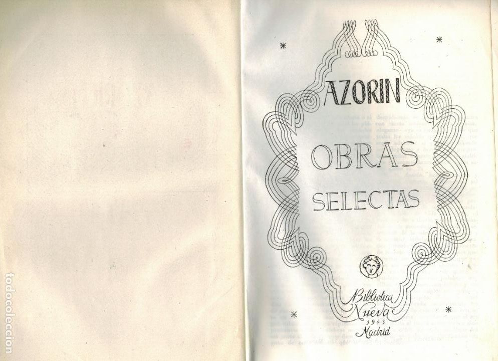 Libros de segunda mano: OBRAS SELECTAS (AZOR&Iacute;N) - Foto 1