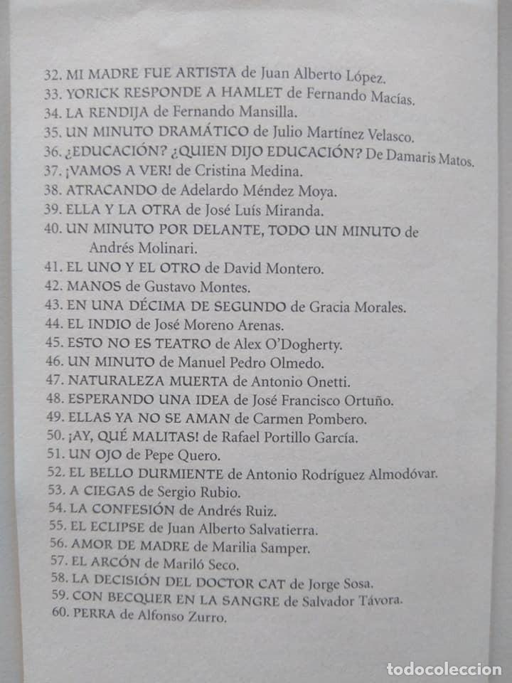 Libros de segunda mano: Sesenta obras de 1 minuto de 60 autores dram&aacute;ticos andaluces - Foto 4