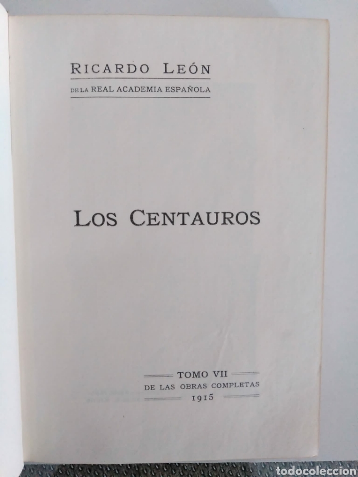 Libros de segunda mano: Los Centauros / Ricardo Le&oacute;n - Foto 3