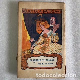 Libros de segunda mano: BLASONES Y TALEGAS, JOS&Eacute; MAR&Iacute;A DE PEREDA - Foto 1