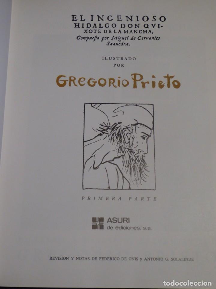 Libros de segunda mano: DON QUIJOTE DE LA MANCHA. ASURI 2 VOL&Uacute;MENES - Foto 3