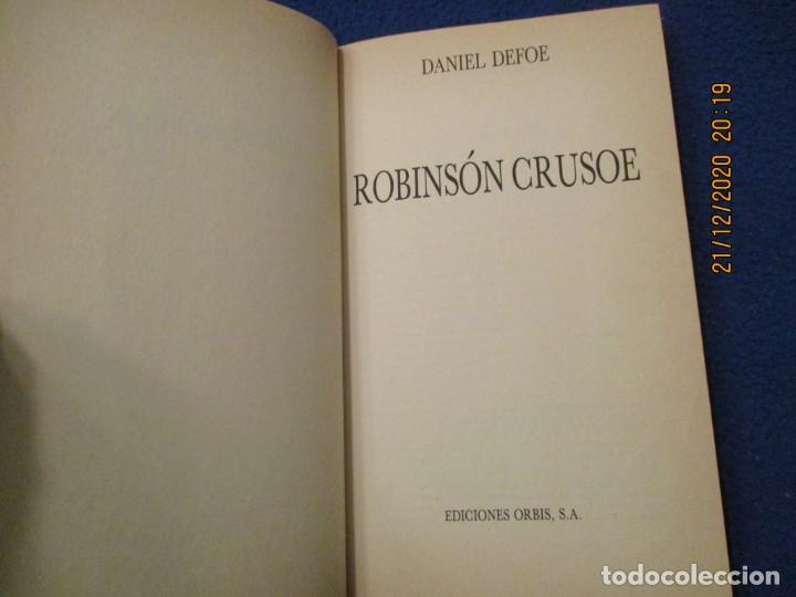 Libros de segunda mano: ROBINSON CRUSOE Daniel Defoe Ed. Orbis 1988 - Foto 2