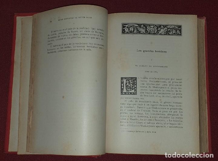 Libros de segunda mano: OBRAS COMPLETAS DE VICTOR HUGO - POST - SCRIPTUM DE MI VIDA - Foto 4 - 231484955