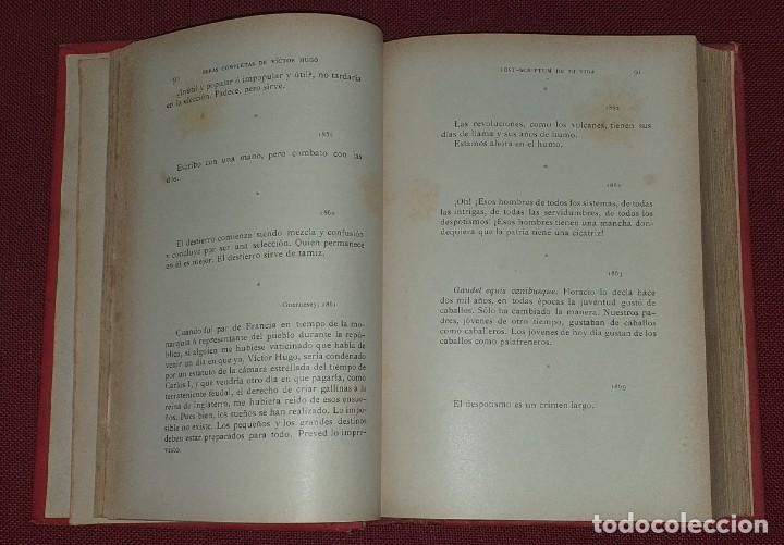 Libros de segunda mano: OBRAS COMPLETAS DE VICTOR HUGO - POST - SCRIPTUM DE MI VIDA - Foto 5 - 231484955