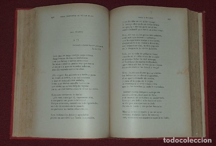 Libros de segunda mano: OBRAS COMPLETAS DE VICTOR HUGO - ODAS Y BALADAS - Foto 4