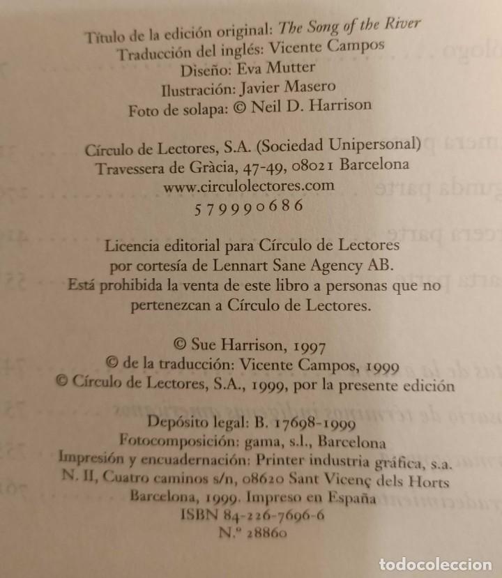 Libros de segunda mano: ❤️ Libro La Canci&oacute;n del R&iacute;o, Sue Harrison, 1999 ❤️ - Foto 4