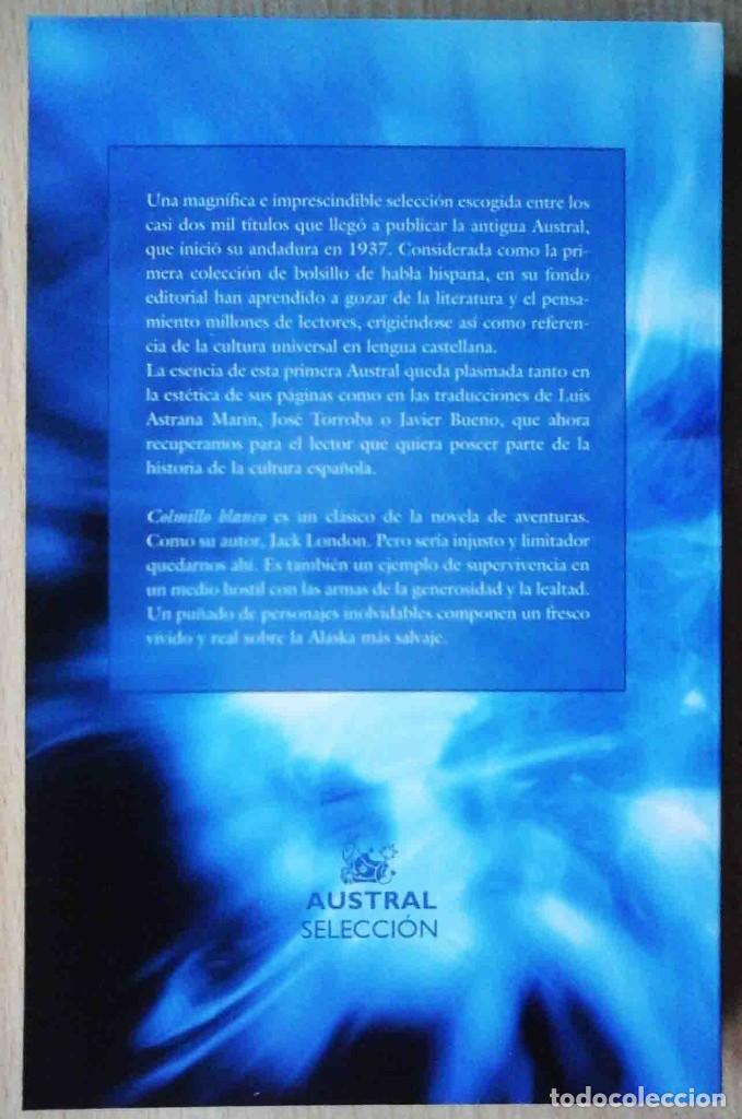 Libros de segunda mano: Colmillo Blanco (Jack London) Austral Selecci&oacute;n 2003. - Foto 2