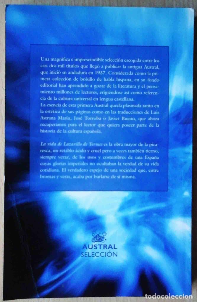 Libros de segunda mano: Lazarillo de Tormes. Austral Selecci&oacute;n 2002 - Foto 2