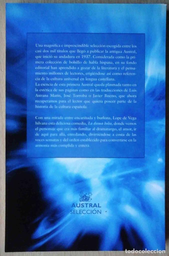 Libros de segunda mano: La dama boba (Lope de Vega) Austral Selecci&oacute;n 2003 - Foto 2