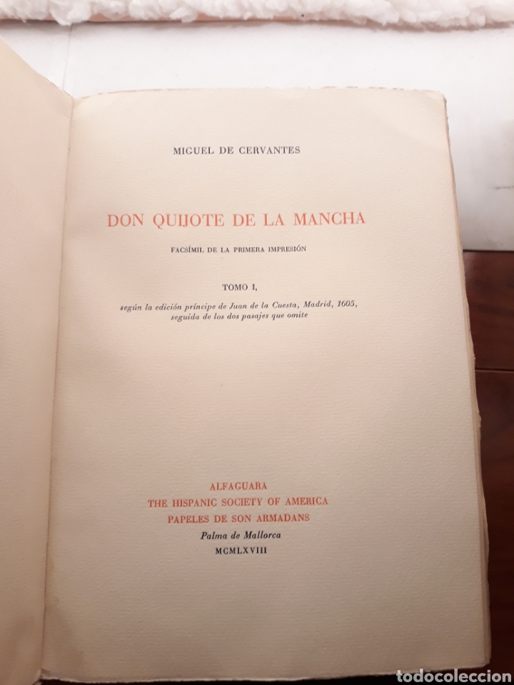 Libros de segunda mano: Don Quijote De La Mancha. Facsimil de la primera edicion. 2 tomos. 1968. - Foto 8