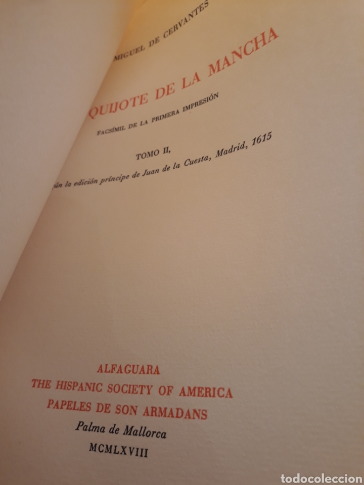 Libros de segunda mano: Don Quijote De La Mancha. Facsimil de la primera edicion. 2 tomos. 1968. - Foto 11