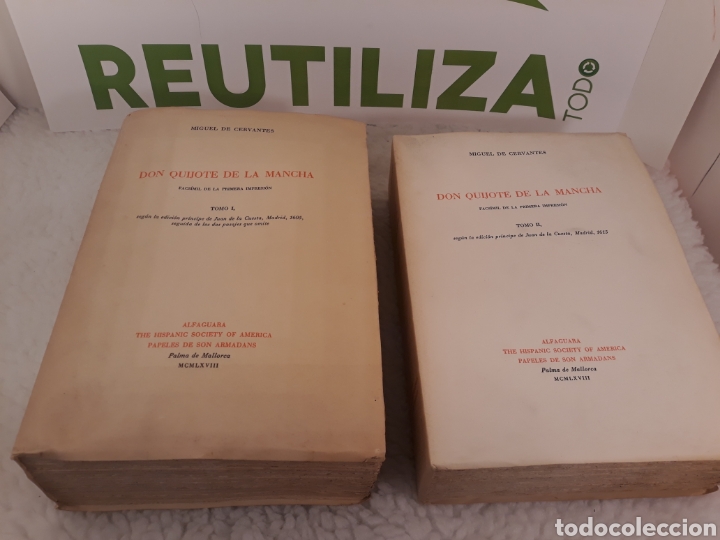 Libros de segunda mano: Don Quijote De La Mancha. Facsimil de la primera edicion. 2 tomos. 1968. - Foto 1