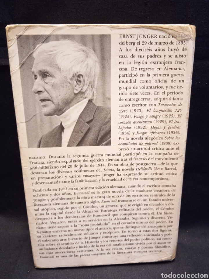 Libros de segunda mano: EUMESWIL - ERNST J&Uuml;NGER - SEIX BARRAL 1980 PRIMERA EDICI&Oacute;N - Foto 3