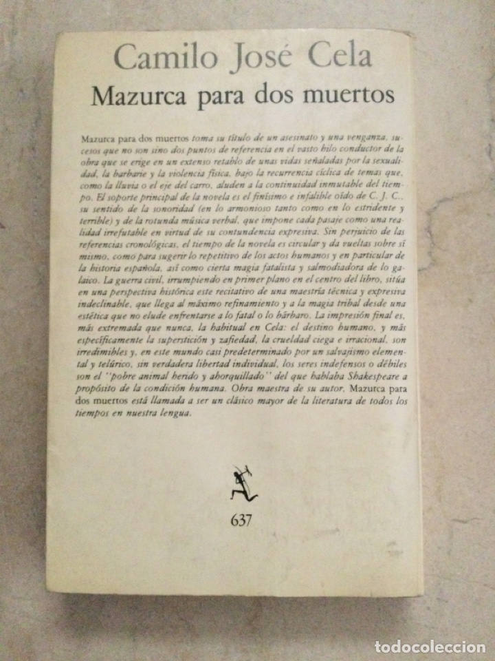 Libros de segunda mano: MAZURCA PARA DOS MUERTOS. Camilo Jos&eacute; Cela - Foto 2