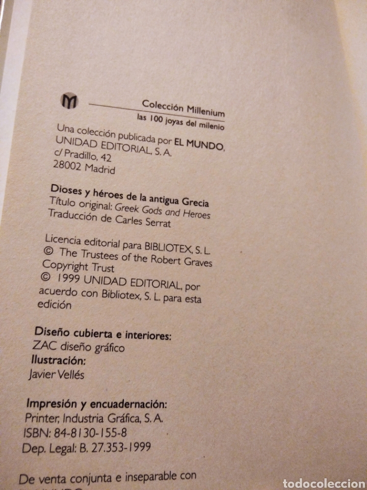 Libros de segunda mano: Dioses y h&eacute;roes de la antigua Grecia - Foto 2