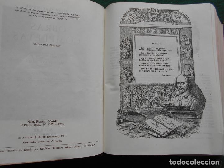 Libros de segunda mano: OBRAS COMPLETAS WILLIAN SHAKESPEARE AGUILAR 1961 - Foto 3