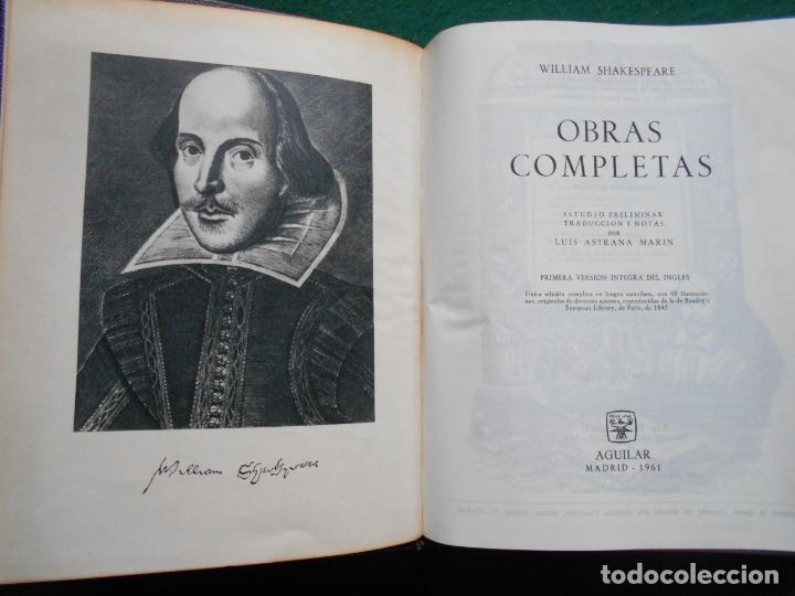 Libros de segunda mano: OBRAS COMPLETAS WILLIAN SHAKESPEARE AGUILAR 1961 - Foto 1