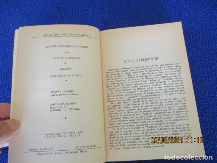 Libros de segunda mano: LA FERIA DE LAS VANIDADES William Thakeray Ediciones Alonso 1975 - Foto 5