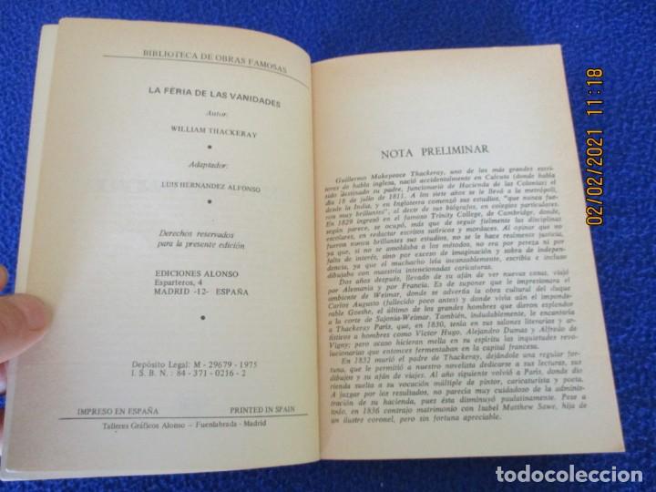 Libros de segunda mano: LA FERIA DE LAS VANIDADES William Thakeray Ediciones Alonso 1975 - Foto 7