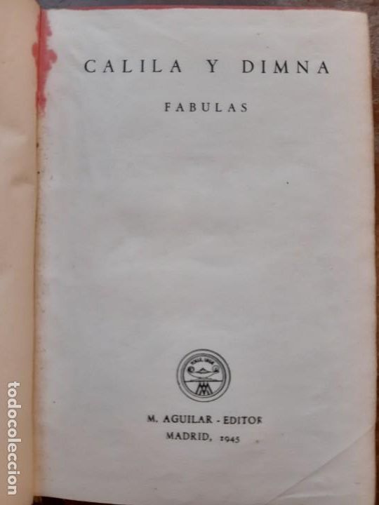Libros de segunda mano: Calila y Dimna Aguilar f&aacute;bulas - Foto 8