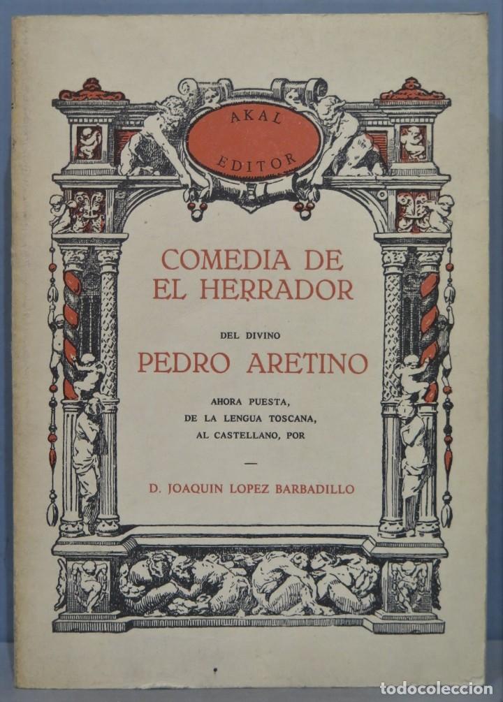 Libros de segunda mano: COMEDIA DE EL HERRADOR. ARETINO - Foto 1