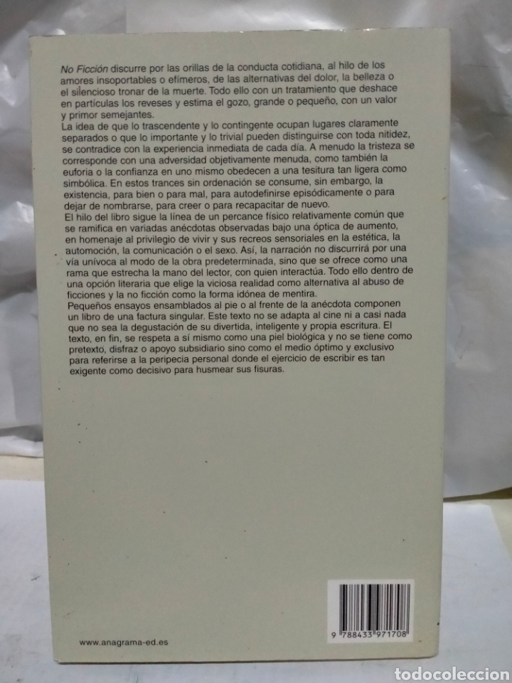 Libros de segunda mano: VICENTE VERD&Uacute; NO FICCI&Oacute;N ANAGRAMA - Foto 2