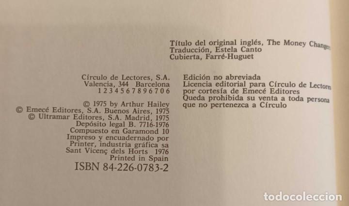 Libros de segunda mano: Libro: Traficantes de dinero, Arthur Hailey, C&iacute;rculo de Lectores, 1976 - Foto 4