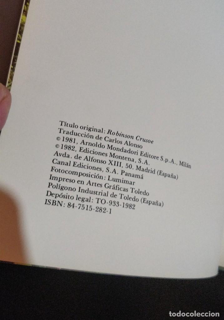 Libros de segunda mano: 1982 ROBINSON CRUSOE Daniel Defoe MONTENA CANAL La rosa de oro - Foto 4
