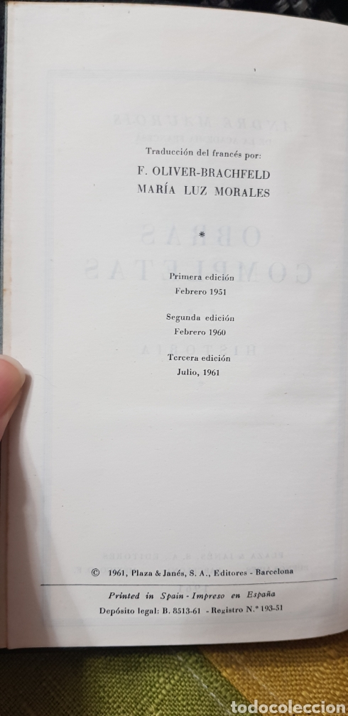 Libros de segunda mano: Libros OBRAS COMPLETAS ANDR&Eacute; MAUROIS (TOMOS II, IV y V) - Foto 8