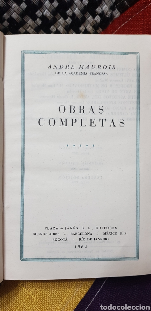 Libros de segunda mano: Libros OBRAS COMPLETAS ANDR&Eacute; MAUROIS (TOMOS II, IV y V) - Foto 15