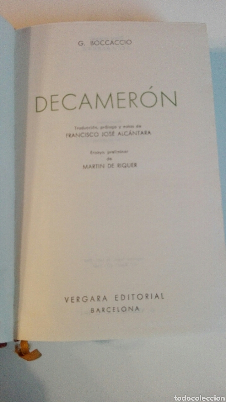 Libros de segunda mano: EL DECAMERON. BOCCACCIO. TAPA DURA - Foto 3
