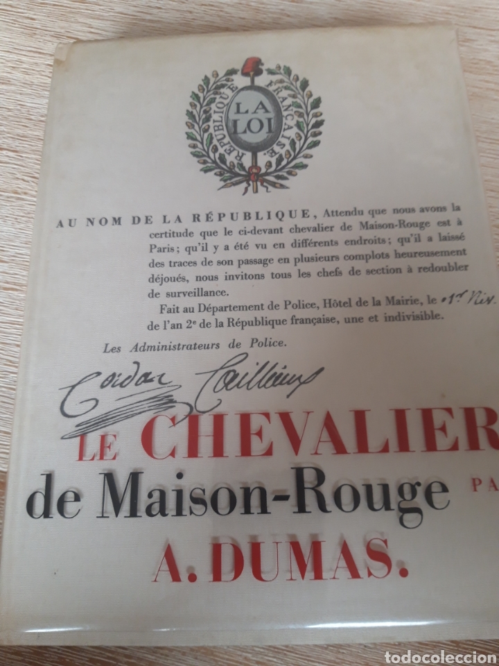 Libros de segunda mano: Dumas. Le chevalier de Maison-Rouge. 1963. En franc&eacute;s. - Foto 1