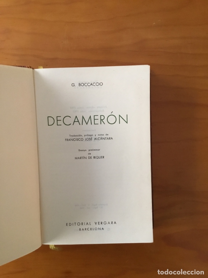Libros de segunda mano: DECAMERON DE BOCCACCIO. VERGARA - Foto 4