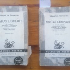 Libros de segunda mano: NOVELAS EJEMPLARES 2 VOLS EXTRA. MIGUEL DE CERVANTES. ESPASA-CALPE. AUSTRAL 29 Y 567.. Lote 248224595