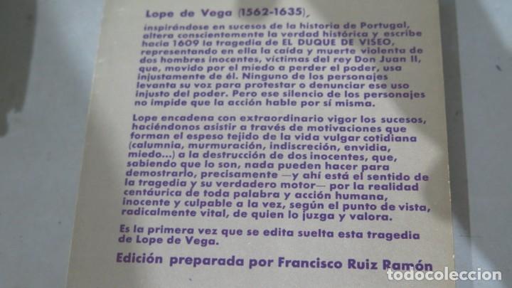 Libros de segunda mano: EL DUQUE DE VISEO. LOPE DE VEGA - Foto 2