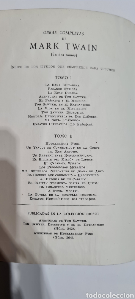 Libros de segunda mano: Mark Twain novelas completas tomos I y II - Foto 5